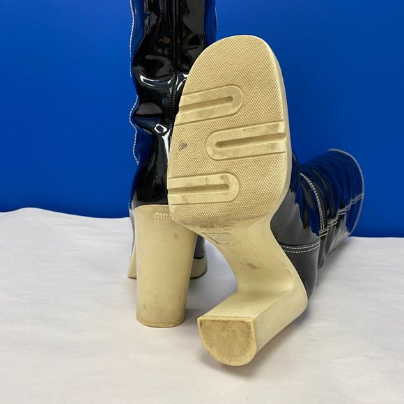 Miu Miu Block-Heel Boots, size 37,5 - Picture 4 of 5